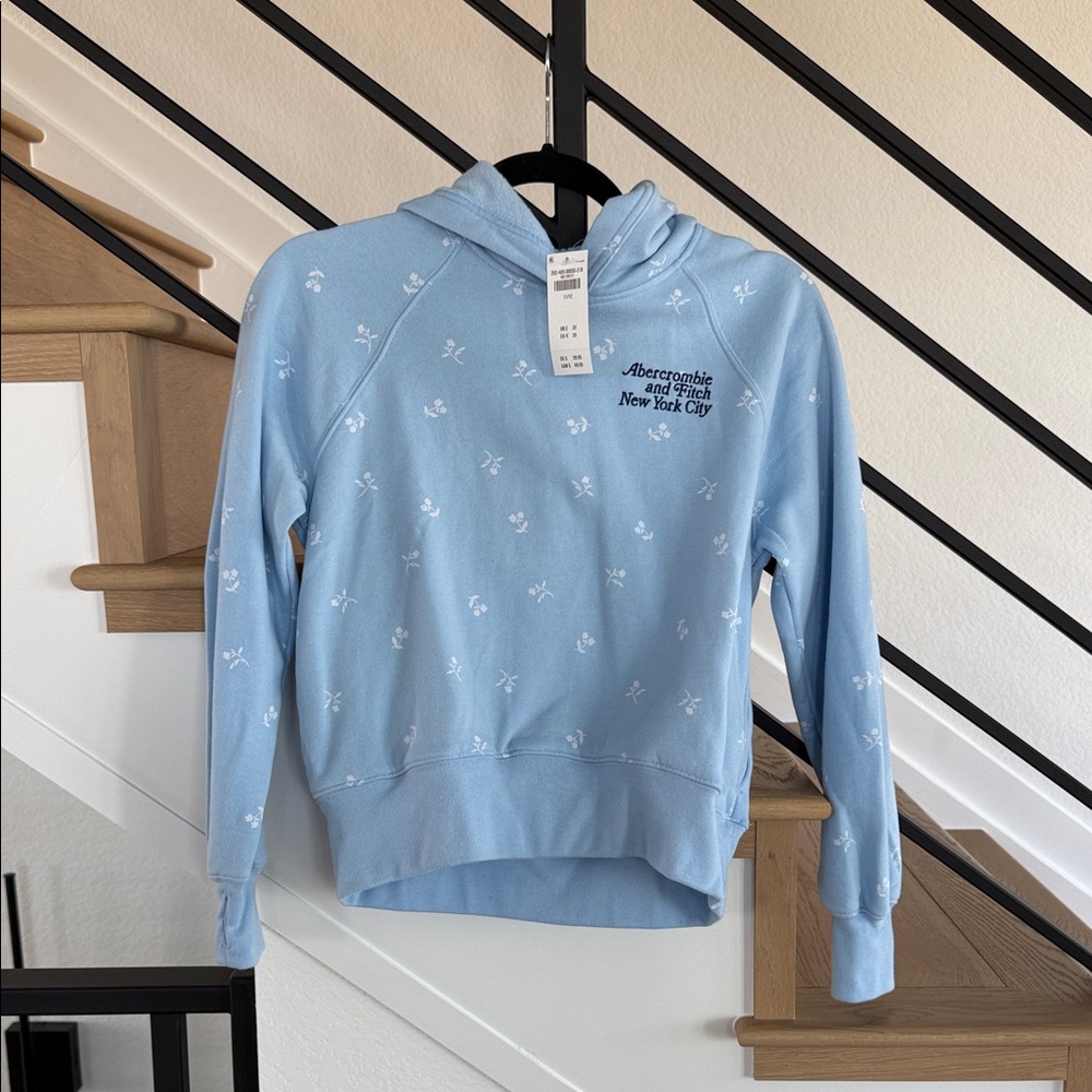 Abercrombie & Fitch Sky Blue Patterned Hoodie